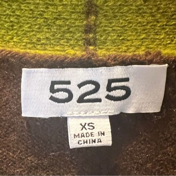 VARSITY V-NECK CASHMERE CARDIGAN IN BROWN | Size: XS - Picture 3 of 6